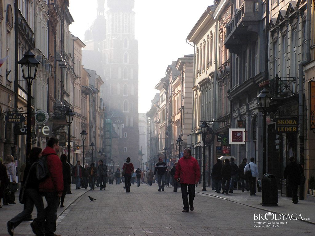 A part of the Royal Route in Krakow: Florianska Street